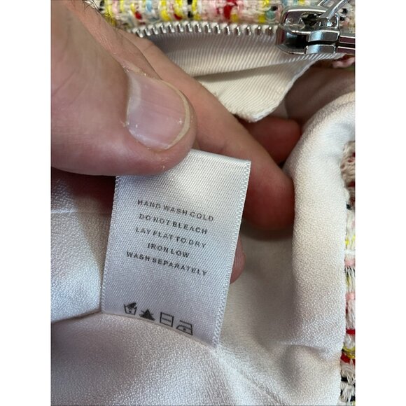 NBD Revolve Textured sleeveless‎ boucle Rainbow Crop Top size S - Picture 7 of 10